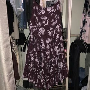 Floral free people dress with cross cross back